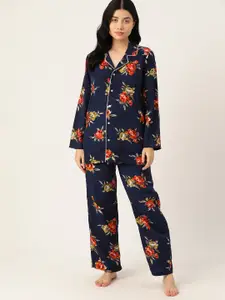 ETC Women Floral Printed Night Suit