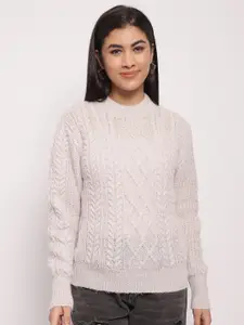 NoBarr Cable Knit Acrylic Pullover