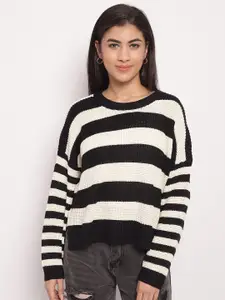 NoBarr Striped Acrylic Pullover