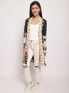 NoBarr Geometric Self Design Longline Shrug