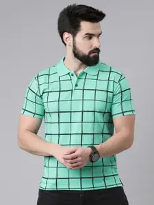 Kryptic Checked Polo Collar Pure Cotton T-Shirt