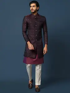 KISAH Men Cotton Kurta & Indowestern Sherwani with Trousers Set