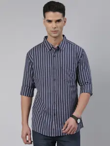 Metronaut Slim Fit Striped Cotton Casual Shirt