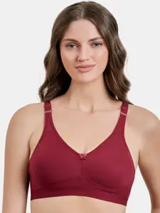 MAROON Full Coverage All Day Comfort Seamless Cotton T-shirt Bra