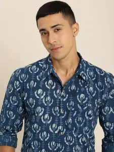 Taavi Men Classic Floral Printed Cotton Casual Shirt