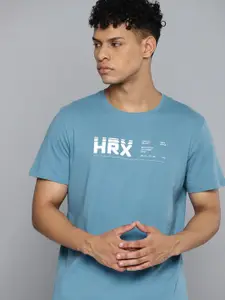 HRX by Hrithik Roshan Men Brand Logo Printed Pure Cotton Lifestyle T-shirt