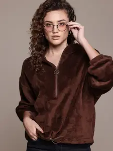 The Roadster Lifestyle Co. Faux Fur Hooded Sweatshirt