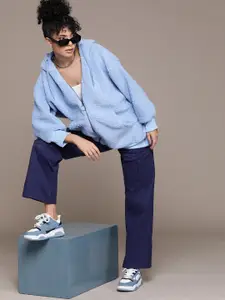 The Roadster Lifestyle Co. Hooded Oversized Sherpa Sweatshirt