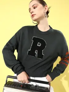 The Roadster Life Co. Self Design Typography Pullover Sweater