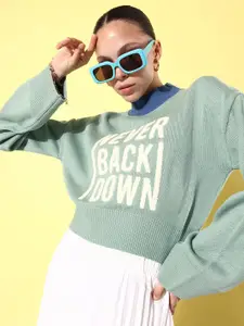 The Roadster Lifestyle Co. Women Typography Printed Pullover