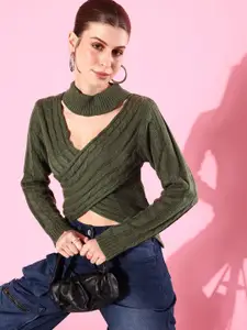 The Roadster Lifestyle Co. Women Cable Knit Pullover