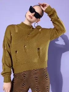 The Roadster Life Co. Distressed Detail Ribbed Pullover