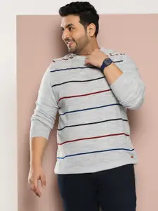 Sztori Plus Size Acrylic Striped Pullover