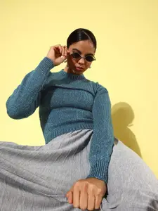 The Roadster Lifestyle Co.Women Super Cropped Pullover with Camisole