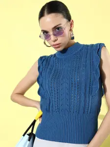 The Roadster Life Co. Self Design Fascination Infatuation Romantic Ruffles Crop Pullover