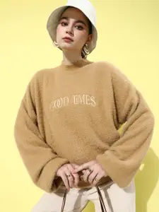 The Roadster Life Co. Typography Pullover with Fuzzy Detail