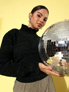 The Roadster Lifestyle Co. Women Self Design Pullover