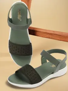 Colo Woven Design Open Toe Flats