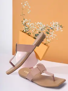 Colo Open Toe T-Strap flats