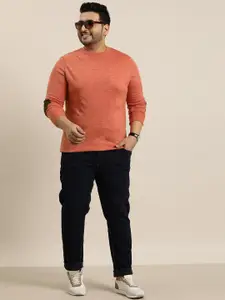 Sztori Plus Size Elbow Patchwork Acrylic Pullover