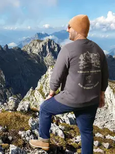 Sztori Plus Size Men Printed Back Sweatshirt