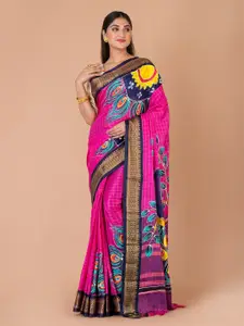 Laa Calcutta Ethnic Motifs Zari Gadwal Saree
