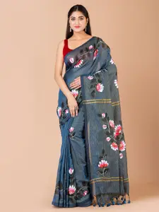 Laa Calcutta Floral Silk Cotton Saree