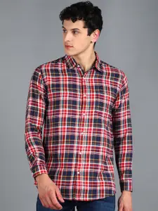 Urbano Fashion Slim Fit Tartan Checked Casual Shirt