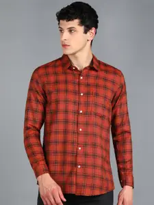 Urbano Fashion Slim Fit Tartan Checked Casual Shirt