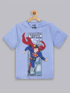 Kids Ville Boys Superman Graphic Printed T-Shirt