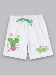 Kids Ville Boys Hulk Printed Mid-Rise Shorts