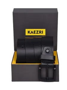 KAEZRI Men Leather Wide Formal Belt