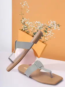 Colo Open Toe T-Strap flats