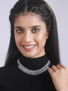 Anouk German Silver-Plated Oxidised Necklace