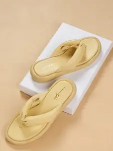 Forever Glam by Pantaloons Open Toe T-Strap Flats