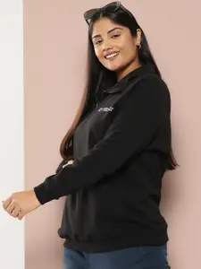 Sztori Women Plus Size Half Zipper Sweatshirt
