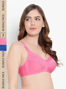 KYODO Pack Of 2 Full Coverage All Day Comfort Non Padded Everyday Bras