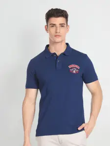 U.S. Polo Assn. Denim Co. Pure Cotton Slim Fit Appliqued Logo Polo Collar T-shirt