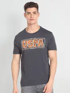 U.S. Polo Assn. Denim Co. Slim Fit Pure Cotton Crew Neck T-shirt