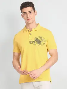 U.S. Polo Assn. Denim Co. Brand Logo Placement Print Polo Collar Cotton T-Shirt