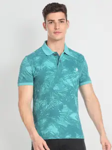 U.S. Polo Assn. Abstract Printed Polo Collar Pure Cotton Slim Fit T-shirt