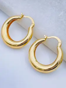 ZIVOM Gold-Plated Oval Hoop Earrings