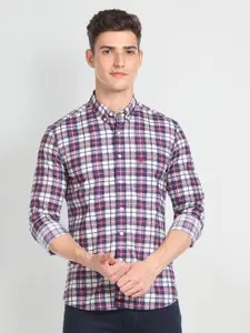 U.S. Polo Assn. Denim Co. Slim Fit Tartan Checked Pure Cotton Casual Shirt
