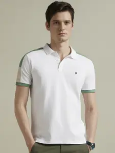 Louis Philippe Jeans Men Polo Collar Pure Cotton Slim Fit T-shirt