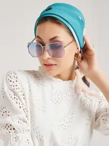 Athena Women Sea Green & White Printed Scarf