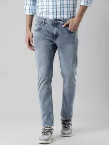 Indian Terrain Men Heavy Fade Clean Look Mid-Rise Brooklyn Slim-Fit Jeans