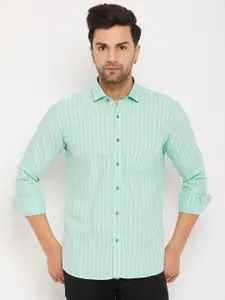 Duke Slim Fit Vertical Striped Cotton Casual Shirt
