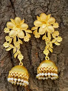 MANSIYAORANGE Floral Jhumkas Earrings