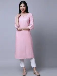 AURELIA Keyhole Neck Thread Work Kurta