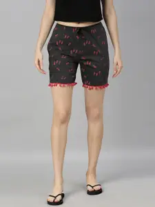 Kryptic Women Conversational Printed Mid-Rise Shorts